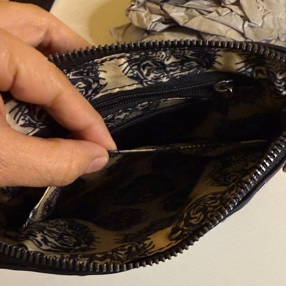 Ed Hardy Black Crossbody Bag with Pink and Red Accents - Picture 15 of 16